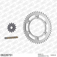 Lade das Bild in den Galerie-Viewer, AFAM Kettensatz 520, X-Ring, golden, 3498kg, HUSQVARNA WR 250 1999-2000