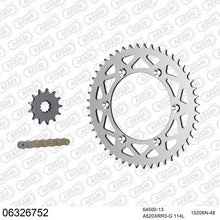 Lade das Bild in den Galerie-Viewer, AFAM Kettensatz 520, X-Ring, golden, 3498kg, Alu, HUSQVARNA WR 250 2001-2013