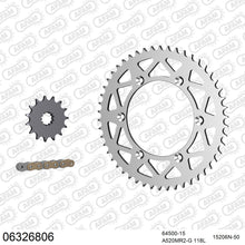 Lade das Bild in den Galerie-Viewer, AFAM Kettensatz 520, golden, 3498kg, Alu, HUSQVARNA CR 250 1998-1999