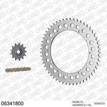 Lade das Bild in den Galerie-Viewer, AFAM Kettensatz 520, golden, 3498kg, Alu, HUSQVARNA CR 390 1977-1979