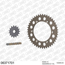 Lade das Bild in den Galerie-Viewer, AFAM Kettensatz 520, X-Ring, golden, 3498kg, Alu, HUSQVARNA TE 610 E 1999-2004