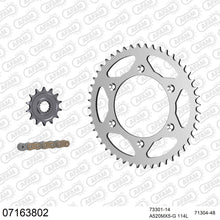 Lade das Bild in den Galerie-Viewer, AFAM Kettensatz 520, golden, 3814kg, KTM SX 525 2003-2006