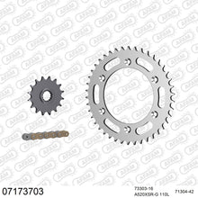 Lade das Bild in den Galerie-Viewer, AFAM Kettensatz 520, X-Ring, golden, 3712kg, KTM LC4-E 640 Six Days 2002-2002