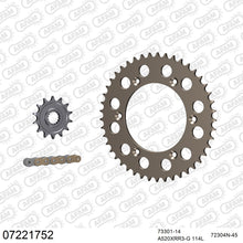 Lade das Bild in den Galerie-Viewer, AFAM Kettensatz 520, X-Ring, golden, 3498kg, Alu, KTM EXC 200 2012-2016