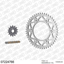 Lade das Bild in den Galerie-Viewer, AFAM Kettensatz 520, X-Ring, golden, 3498kg, Alu, KTM EXC 250 Six Days 2004-2004