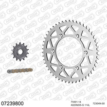 Lade das Bild in den Galerie-Viewer, AFAM Kettensatz 520, golden, 3814kg, Alu, KTM SX 380 1998-2003