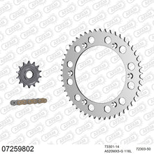 Lade das Bild in den Galerie-Viewer, AFAM Kettensatz 520, golden, 3814kg, Alu, KTM MX 500 1990-1990