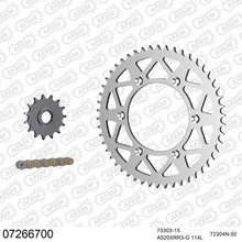 Lade das Bild in den Galerie-Viewer, AFAM Kettensatz 520, X-Ring, golden, 3498kg, Alu, KTM GS 540 1998-1999