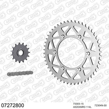 Lade das Bild in den Galerie-Viewer, AFAM Kettensatz 520, X-Ring, 4385kg, Alu, KTM MX 620 1994-1994