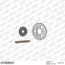 Lade das Bild in den Galerie-Viewer, AFAM Kettensatz 428, golden, 2244kg, KYMCO KXR 90 Mongoose 2004-2015