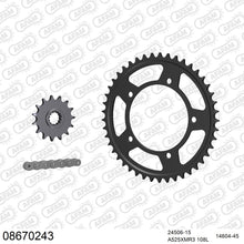 Lade das Bild in den Galerie-Viewer, AFAM Kettensatz 525, X-Ring, 4385kg, TRIUMPH 600 Speedfour 2004-2005