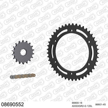 Lade das Bild in den Galerie-Viewer, AFAM Kettensatz 530, X-Ring, golden, 4263kg, TRIUMPH 1050 Tiger Sport ABS 2013-2021
