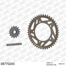 Lade das Bild in den Galerie-Viewer, AFAM Kettensatz 525, X-Ring, 3988kg, Alu, TRIUMPH 600 Speedfour 2004-2005