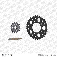 Lade das Bild in den Galerie-Viewer, AFAM Kettensatz 525, X-Ring, golden, 4987kg, BENELLI TNT 1130 Cafe Racer 2005-2012
