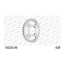 Lade das Bild in den Galerie-Viewer, AFAM Kettenrad 428, 39 Zähne, Stahl, silber
