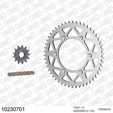 Lade das Bild in den Galerie-Viewer, AFAM Kettensatz 520, X-Ring, golden, 3498kg, Alu, HUSABERG TE 300 2011-2014