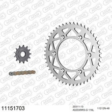 Lade das Bild in den Galerie-Viewer, AFAM Kettensatz 520, X-Ring, golden, 3498kg, Alu, HM-HONDA CRF 450 R 2009-2009
