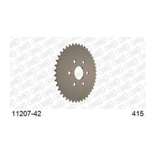 Lade das Bild in den Galerie-Viewer, AFAM Kettenrad 415, 42 Zähne, Alu, gun metal
