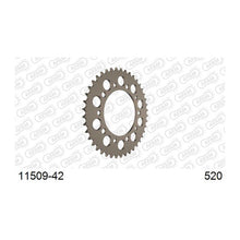 Lade das Bild in den Galerie-Viewer, AFAM Kettenrad 520, 42 Zähne, Alu, gun metal
