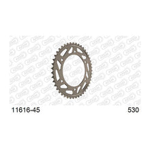 Lade das Bild in den Galerie-Viewer, AFAM Kettenrad 530, 45 Zähne, Alu, gun metal