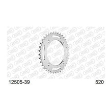 Lade das Bild in den Galerie-Viewer, AFAM Kettenrad 520, 39 Zähne, Stahl, schwarz