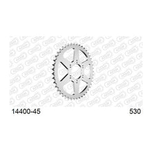 Lade das Bild in den Galerie-Viewer, AFAM Kettenrad 530, 45 Zähne, Stahl, schwarz