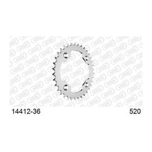 Lade das Bild in den Galerie-Viewer, AFAM Kettenrad 520, 36 Zähne, Stahl, schwarz