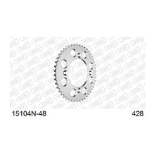 Lade das Bild in den Galerie-Viewer, AFAM Kettenrad 428, 48 Zähne, Alu, silber