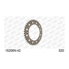 Lade das Bild in den Galerie-Viewer, AFAM Kettenrad 520, 42 Zähne, Alu, gun metal