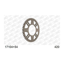 Lade das Bild in den Galerie-Viewer, AFAM Kettenrad 420, 54 Zähne, Alu, gun metal, selbstreinigend