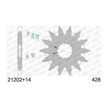 Lade das Bild in den Galerie-Viewer, AFAM Ritzel 428, 14 Zähne, selbstreinigend