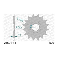 Lade das Bild in den Galerie-Viewer, AFAM Ritzel 520, 14 Zähne