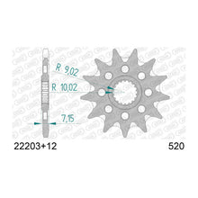 Lade das Bild in den Galerie-Viewer, AFAM Ritzel 520, 12 Zähne, selbstreinigend