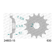 Lade das Bild in den Galerie-Viewer, AFAM Ritzel 630, 15 Zähne