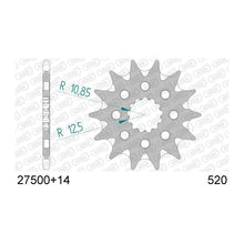Lade das Bild in den Galerie-Viewer, AFAM Ritzel 520, 14 Zähne, selbstreinigend