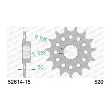 Lade das Bild in den Galerie-Viewer, AFAM Ritzel 520, 15 Zähne