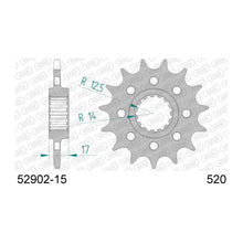 Lade das Bild in den Galerie-Viewer, AFAM Ritzel 520, 15 Zähne