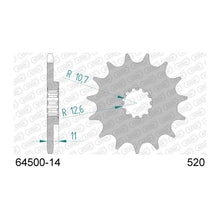 Lade das Bild in den Galerie-Viewer, AFAM Ritzel 520, 14 Zähne
