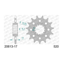 Lade das Bild in den Galerie-Viewer, AFAM Ritzel 520, 17 Zähne