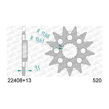 Lade das Bild in den Galerie-Viewer, AFAM Ritzel 520, 13 Zähne, selbstreinigend