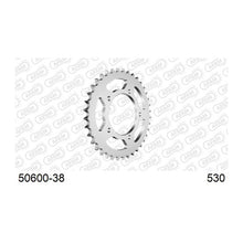 Lade das Bild in den Galerie-Viewer, AFAM Kettenrad 530, 38 Zähne, Stahl, schwarz