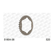 Lade das Bild in den Galerie-Viewer, AFAM Kettenrad 520, 38 Zähne, Alu, gun metal