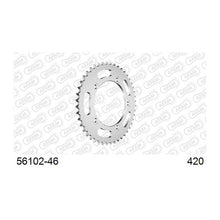 Lade das Bild in den Galerie-Viewer, AFAM Kettenrad 420, 46 Zähne, Stahl, silber