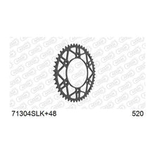 Lade das Bild in den Galerie-Viewer, AFAM Kettenrad SLK 520, 48 Zähne, C45N Stahl, superleicht, extra hart, selbstreinigend, schwarz
