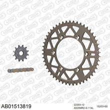 Lade das Bild in den Galerie-Viewer, AFAM Kettensatz 520, golden, 3498kg, Alu, selfclean, SUZUKI RM 125 K6,K7,K8,K9,L0,L1 2006-2011