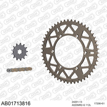 Lade das Bild in den Galerie-Viewer, AFAM Kettensatz 520, golden, 3498kg, Alu, selfclean, KAWASAKI KX 125 M1 2003-2003