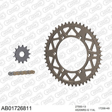 Lade das Bild in den Galerie-Viewer, AFAM Kettensatz 520, golden, 3498kg, Alu, selfclean, KAWASAKI KX 250 M1,M2 2003-2004