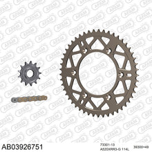 Lade das Bild in den Galerie-Viewer, AFAM Kettensatz 520, X-Ring, golden, 3498kg, Alu, selfclean, BETA RR 250 Enduro / Enduro Racing 2013-2016