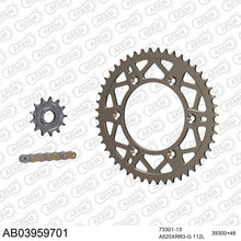 Lade das Bild in den Galerie-Viewer, AFAM Kettensatz 520, X-Ring, golden, 3498kg, Alu, selfclean, BETA RR 498 Enduro / Enduro Racing 2014-2014