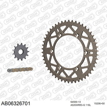 Lade das Bild in den Galerie-Viewer, AFAM Kettensatz 520, X-Ring, golden, 3498kg, Alu, selfclean, HUSQVARNA TE 250 2004-2009
